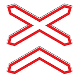 Знак "Берегись поезда" (многопутная железная дорога)