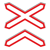 Знак "Берегись поезда" (многопутная железная дорога)