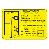 Тактильная мнемосхема для туалета