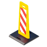 Пластиковое дорожное ограждение "Солдатик" с верхней ручкой на резиновой подставке [Желтый]